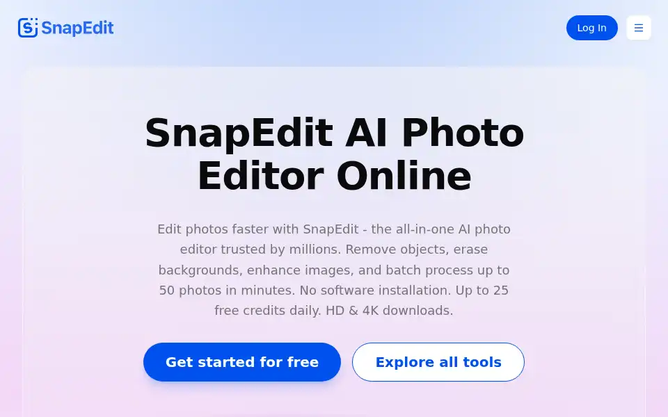 Screenshot of snapedit.app