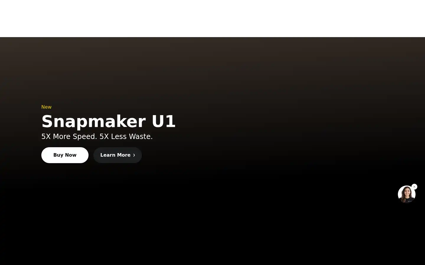 Screenshot of snapmaker.com