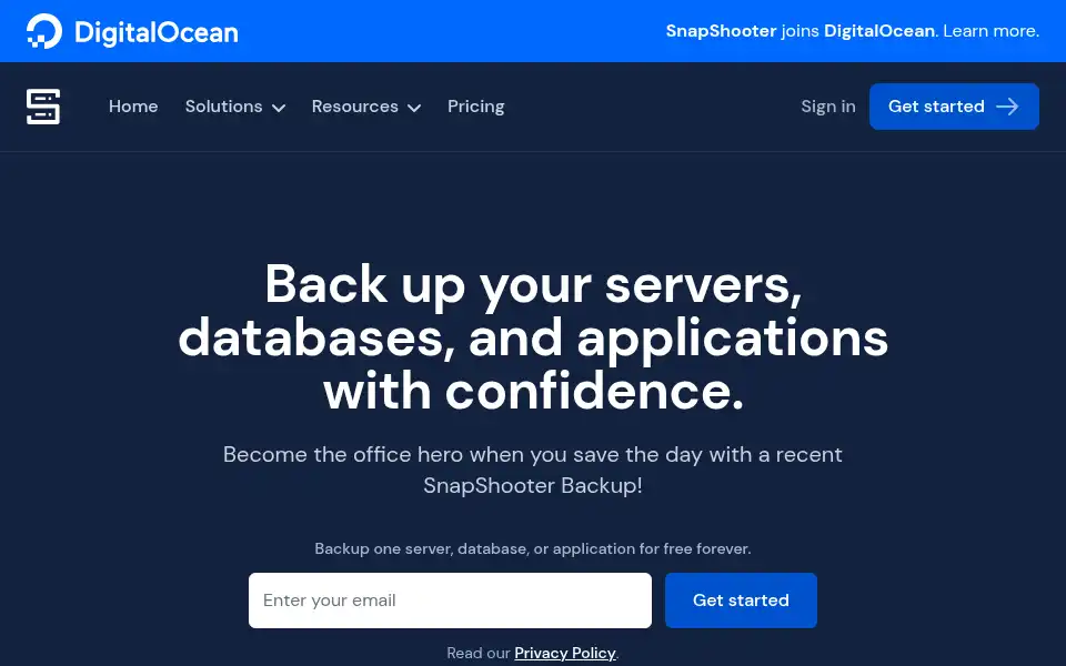 Screenshot of snapshooter.io