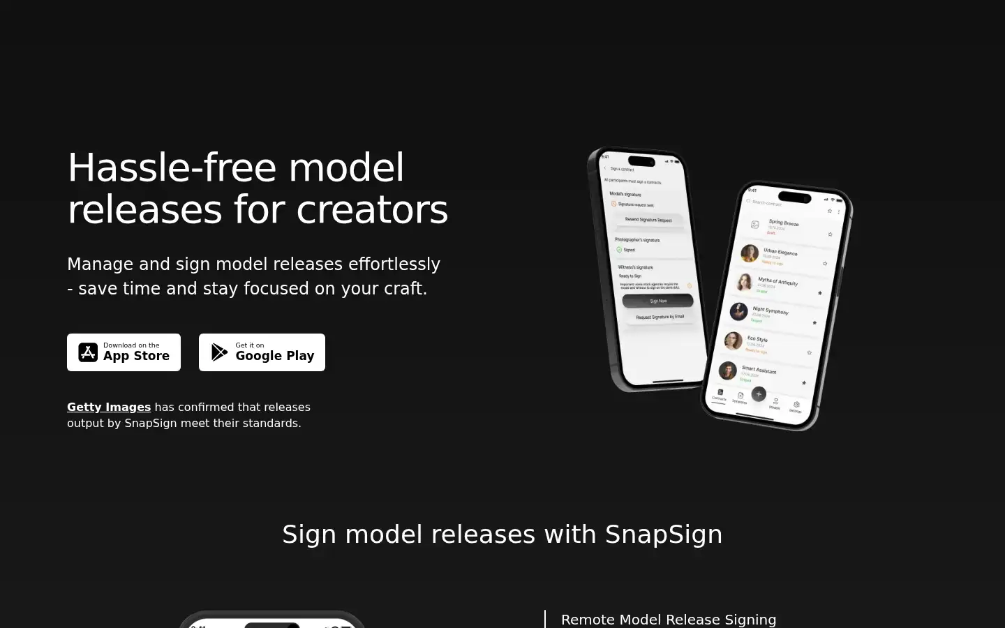 Screenshot of snapsign-app.com