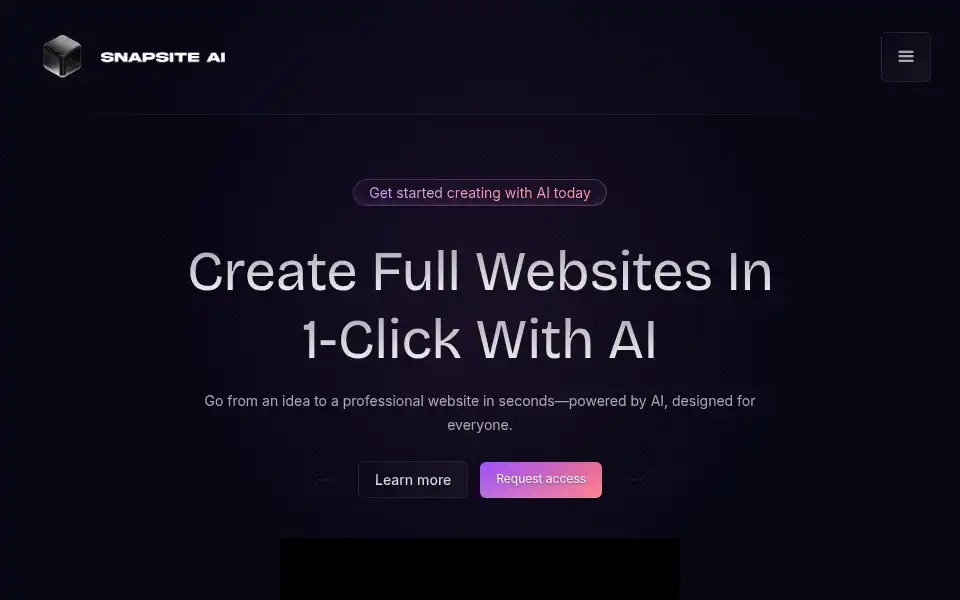 Screenshot of snapsite.ai