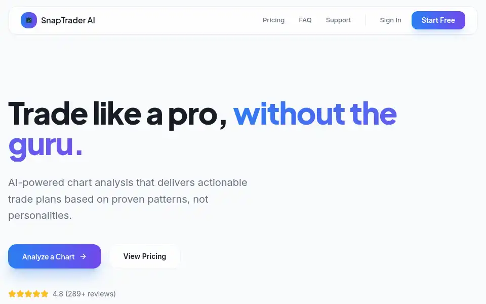 Screenshot of snaptrader.ai