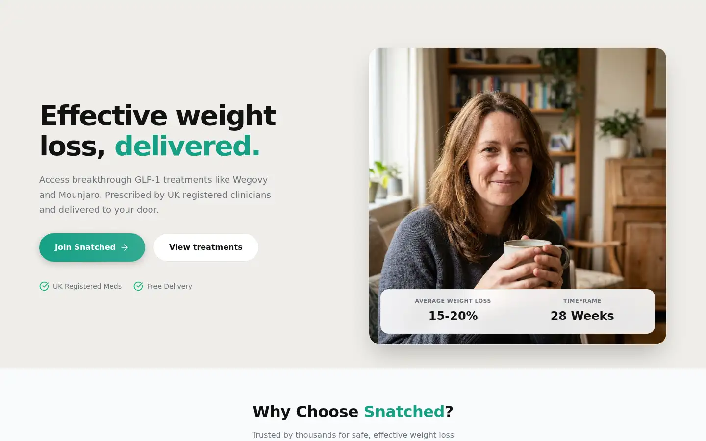 Screenshot of snatched.co.uk