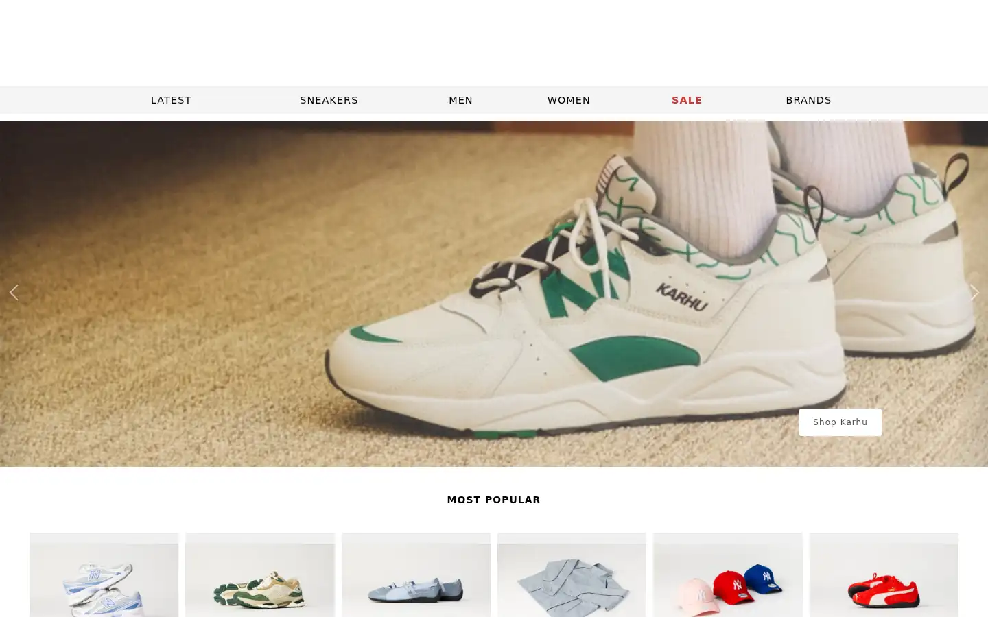 Screenshot of sneakerdistrict.com