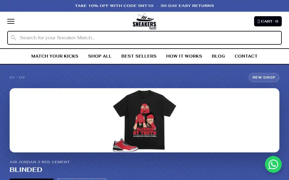 Screenshot of sneakersoutfit.com