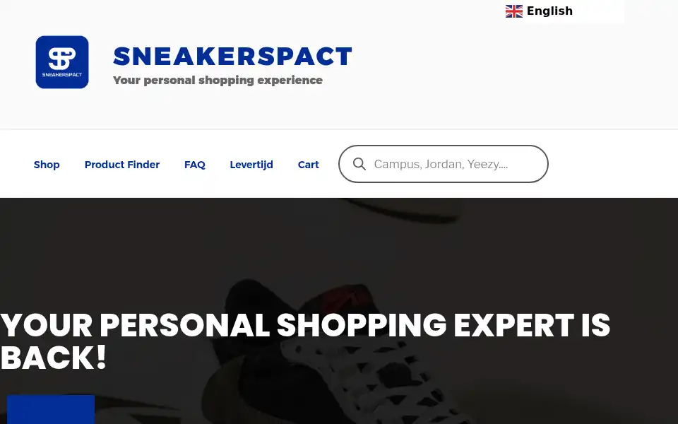 Screenshot of sneakerspact.nl