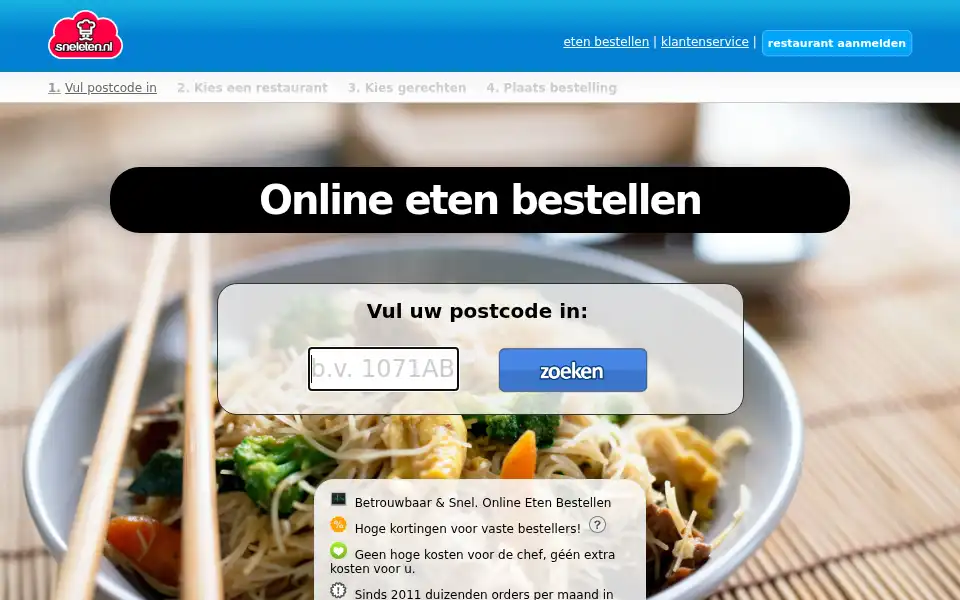Screenshot of sneleten.nl