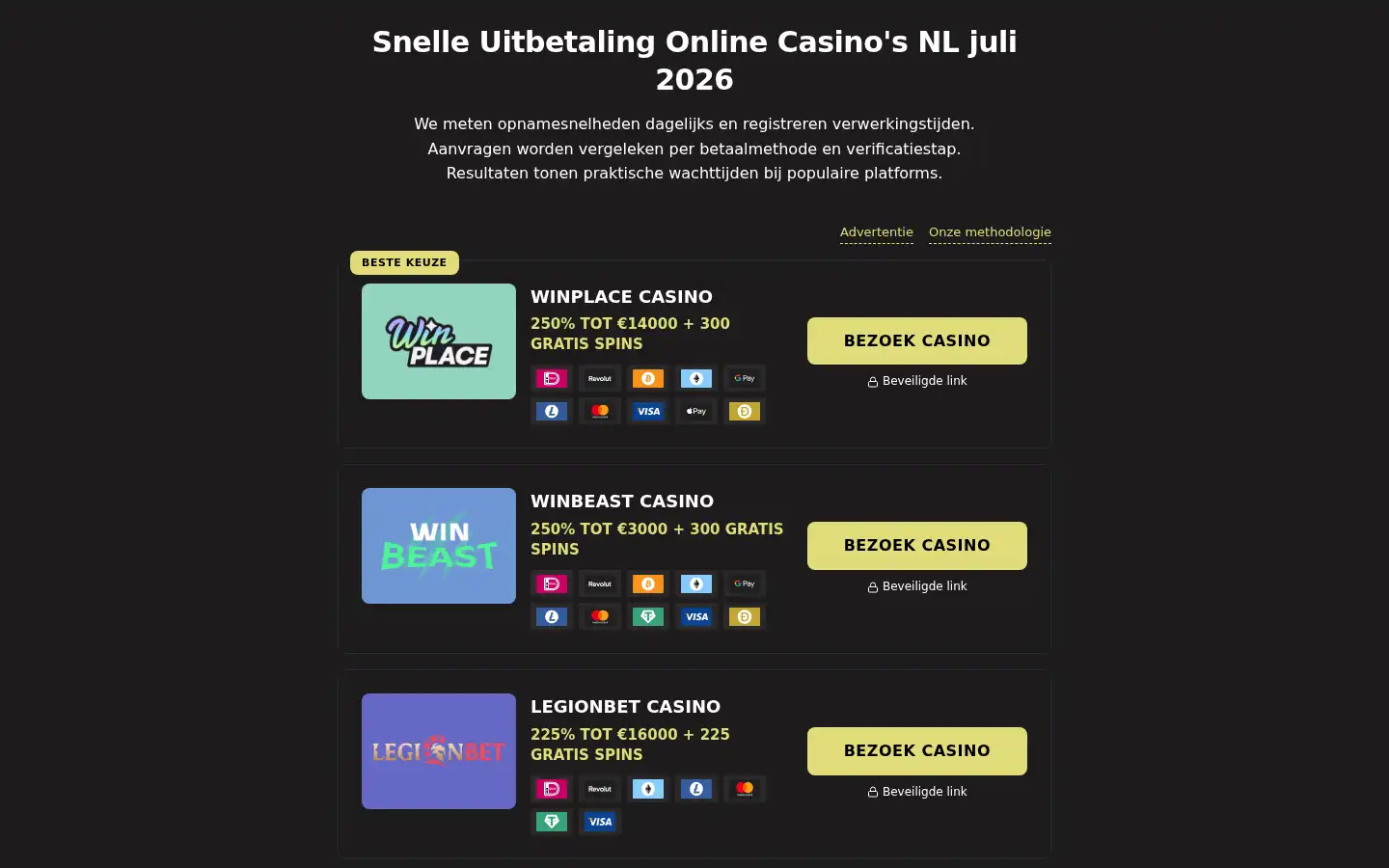 Screenshot of sneluitbetalen.com