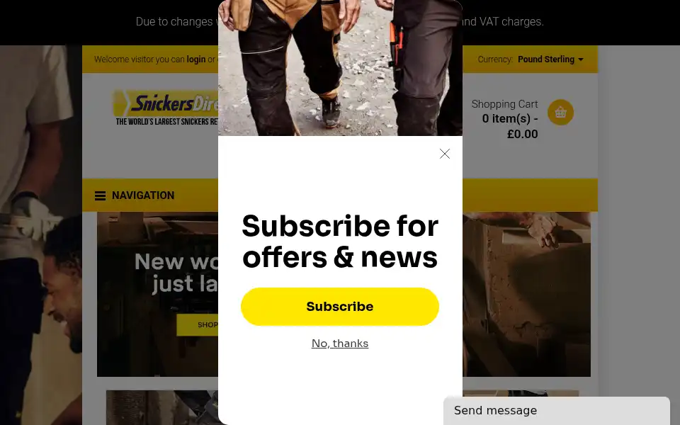 Screenshot of snickersdirect.ie