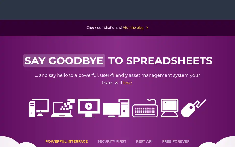 Screenshot of snipeitapp.com
