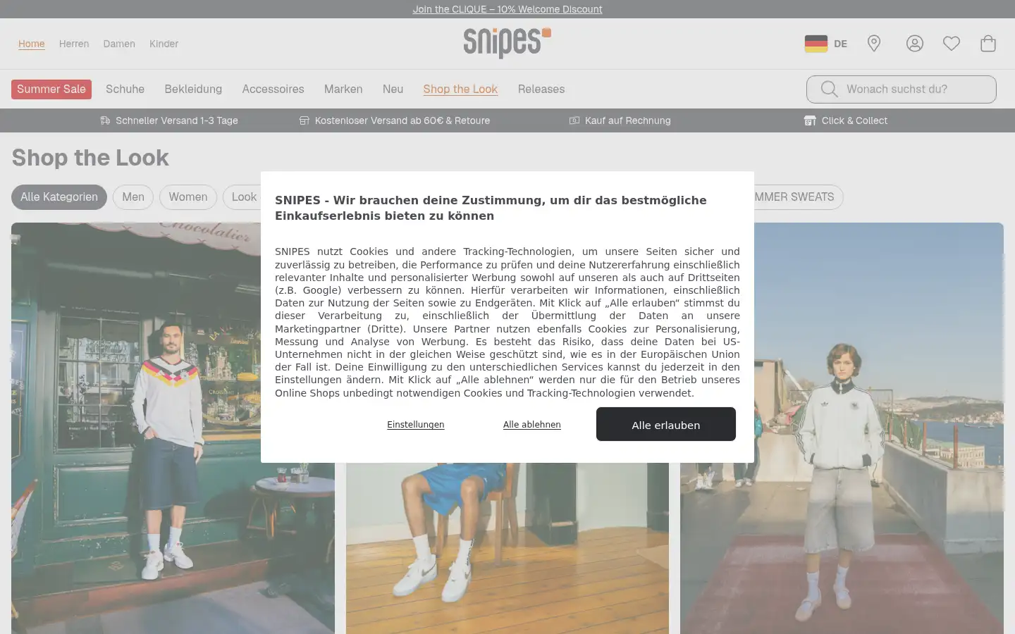 Screenshot of snipes.com