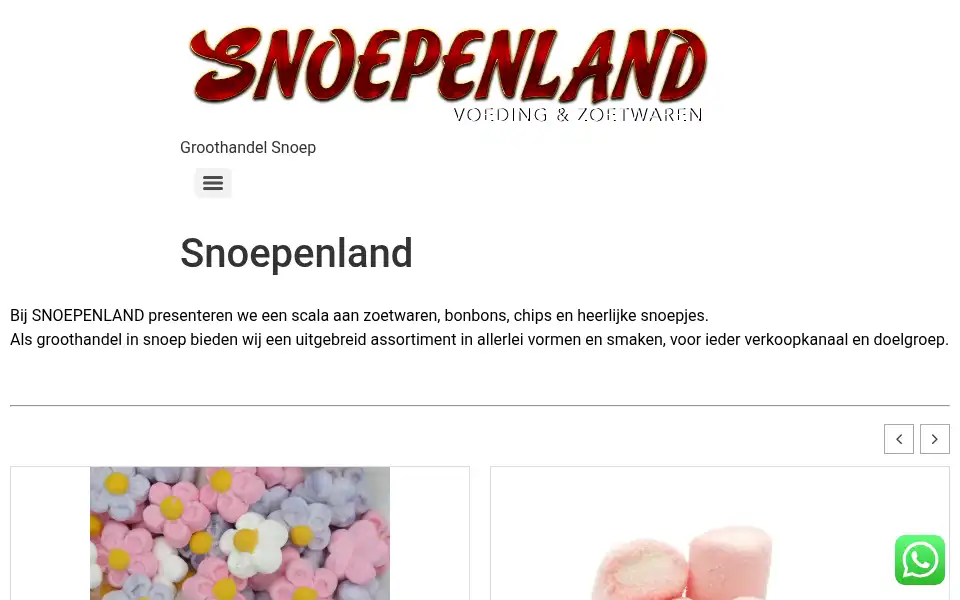 Screenshot of snoepenland.com