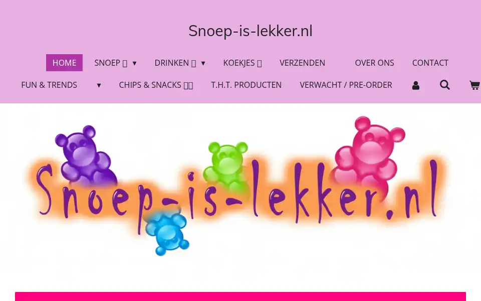 Screenshot of snoepislekker.nl