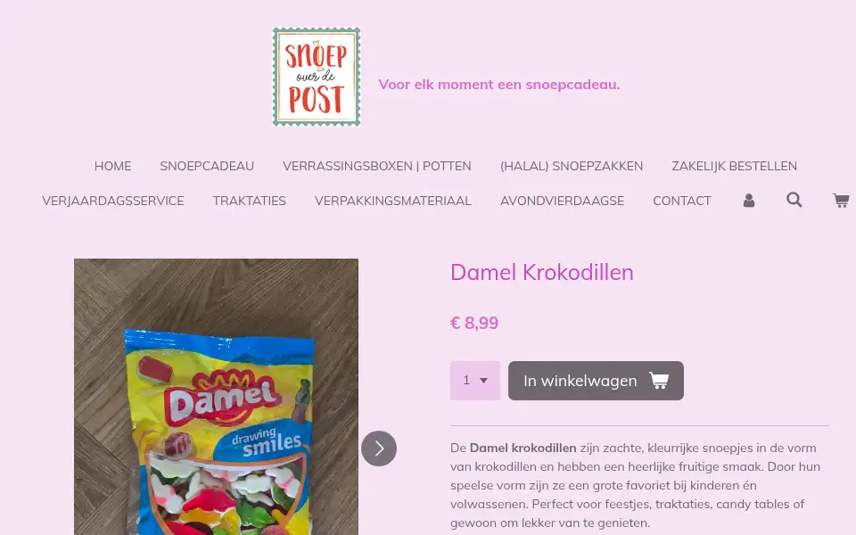 Screenshot of snoepoverdepost.nl