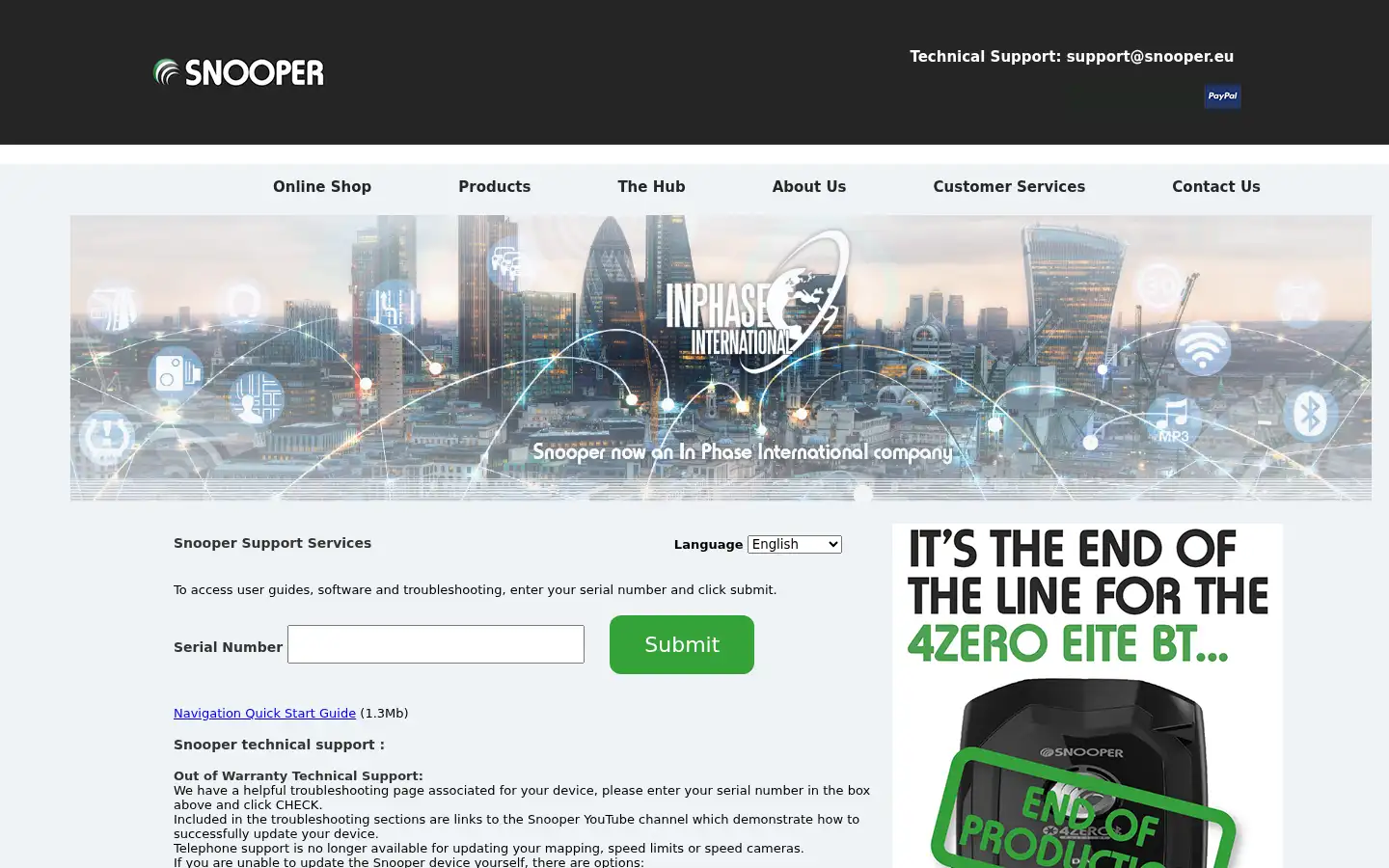 Screenshot of snooperneo.co.uk