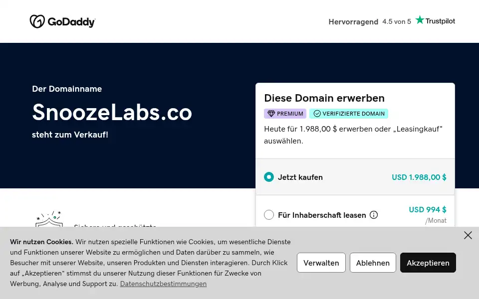 Screenshot of snoozelabs.co