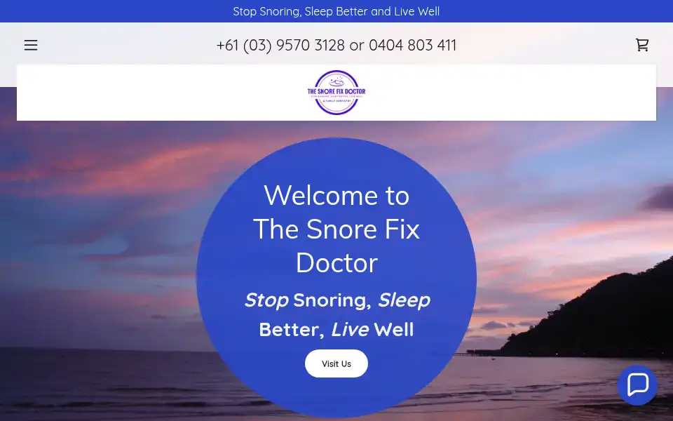 Screenshot of snorefixdoctor.com