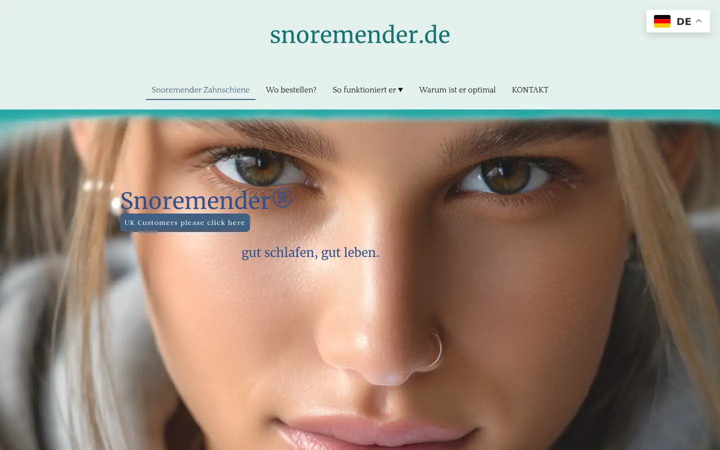 Screenshot of snoremender.de