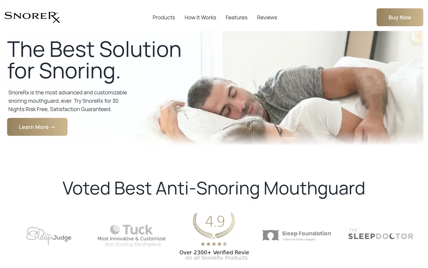 Screenshot of snorerx.com