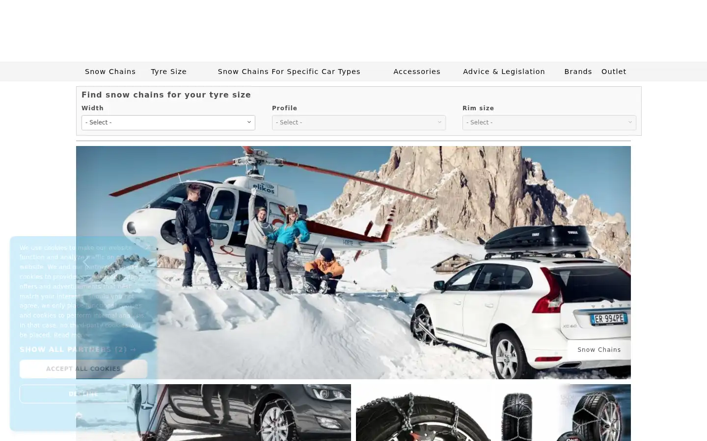 Screenshot of snowchainstore.co.uk