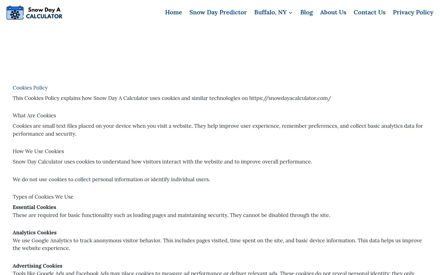 Screenshot of snowdayacalculator.com