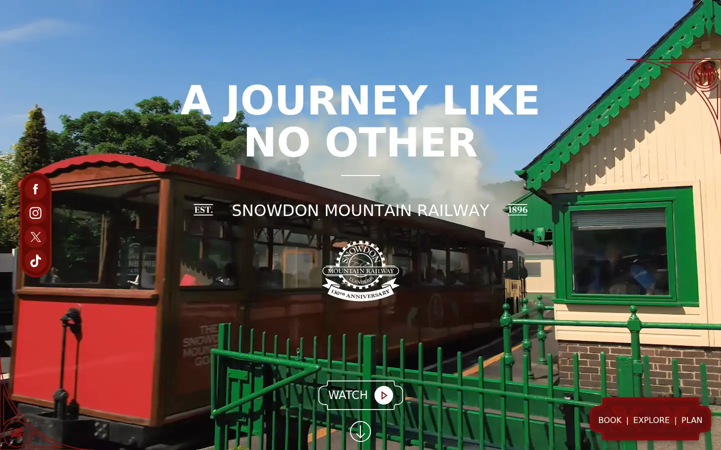 Screenshot of snowdonrailway.co.uk