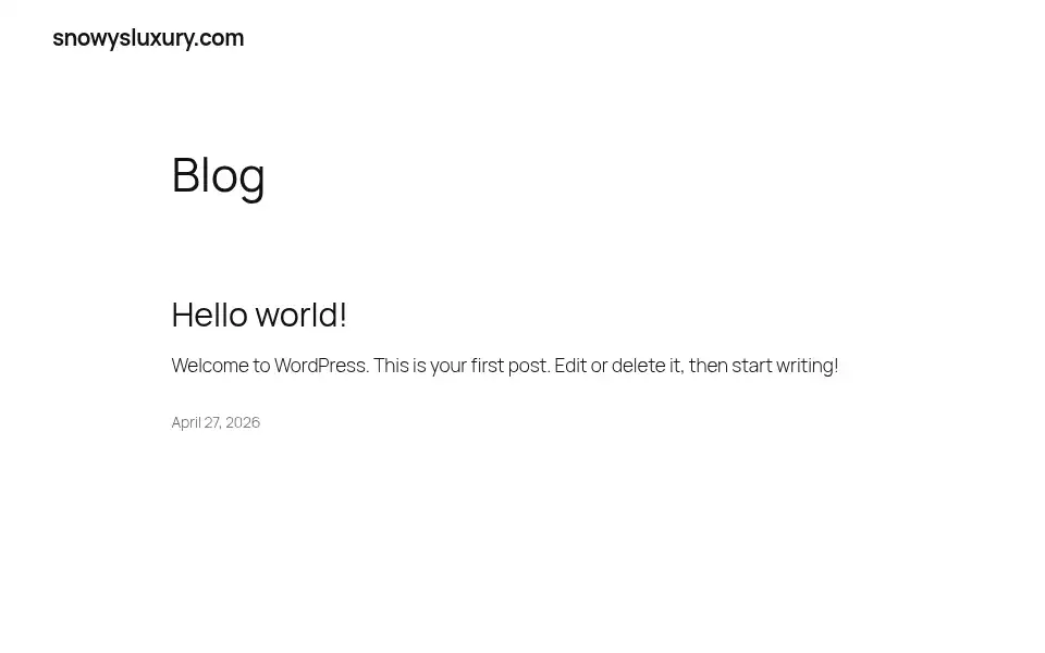Screenshot of snowysluxury.com
