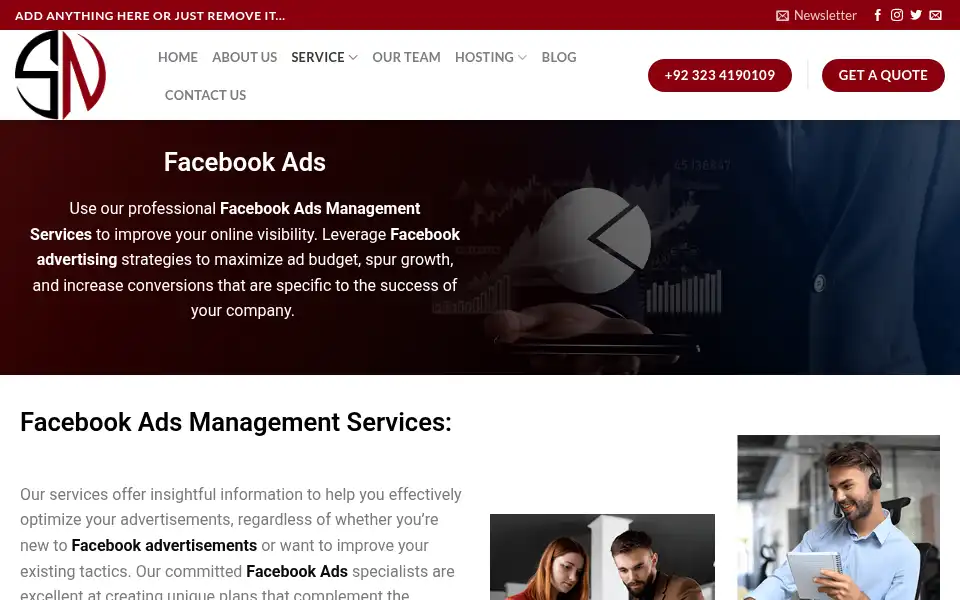 Screenshot of sntechsol.com
