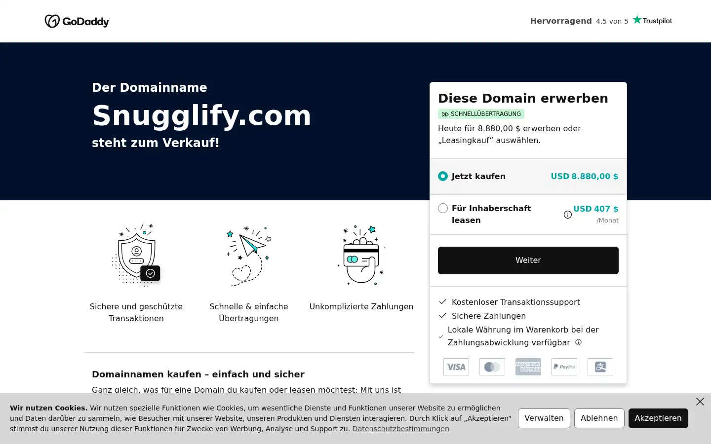 Screenshot of snugglify.com