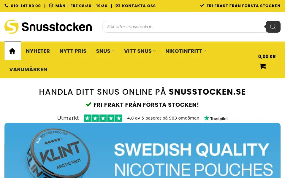 Screenshot of snusstocken.se