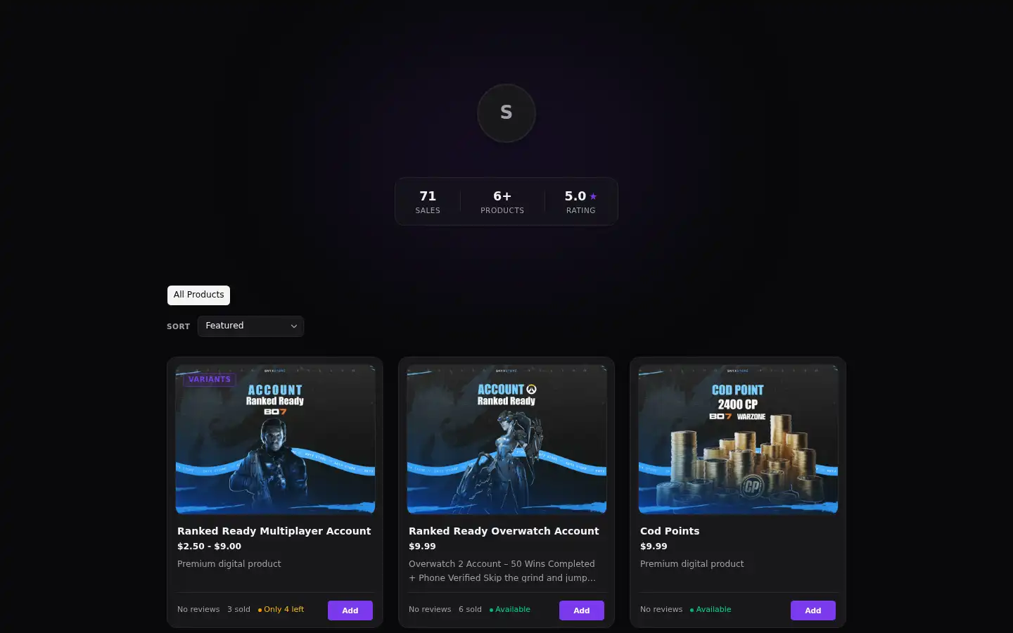 Screenshot of snyxshop.com