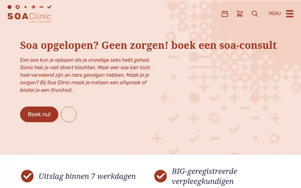 Screenshot of soaclinic.nl