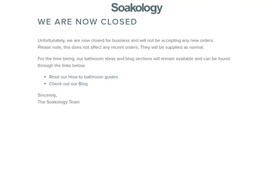 Screenshot of soakology.co.uk