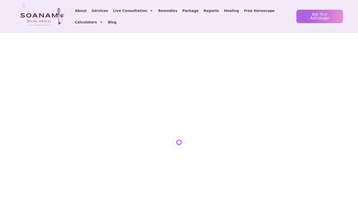 Screenshot of soanamdivineoracle.com