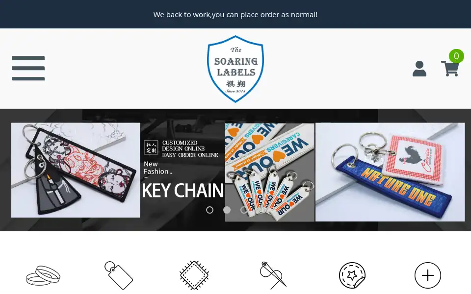 Screenshot of soaringlabels.com