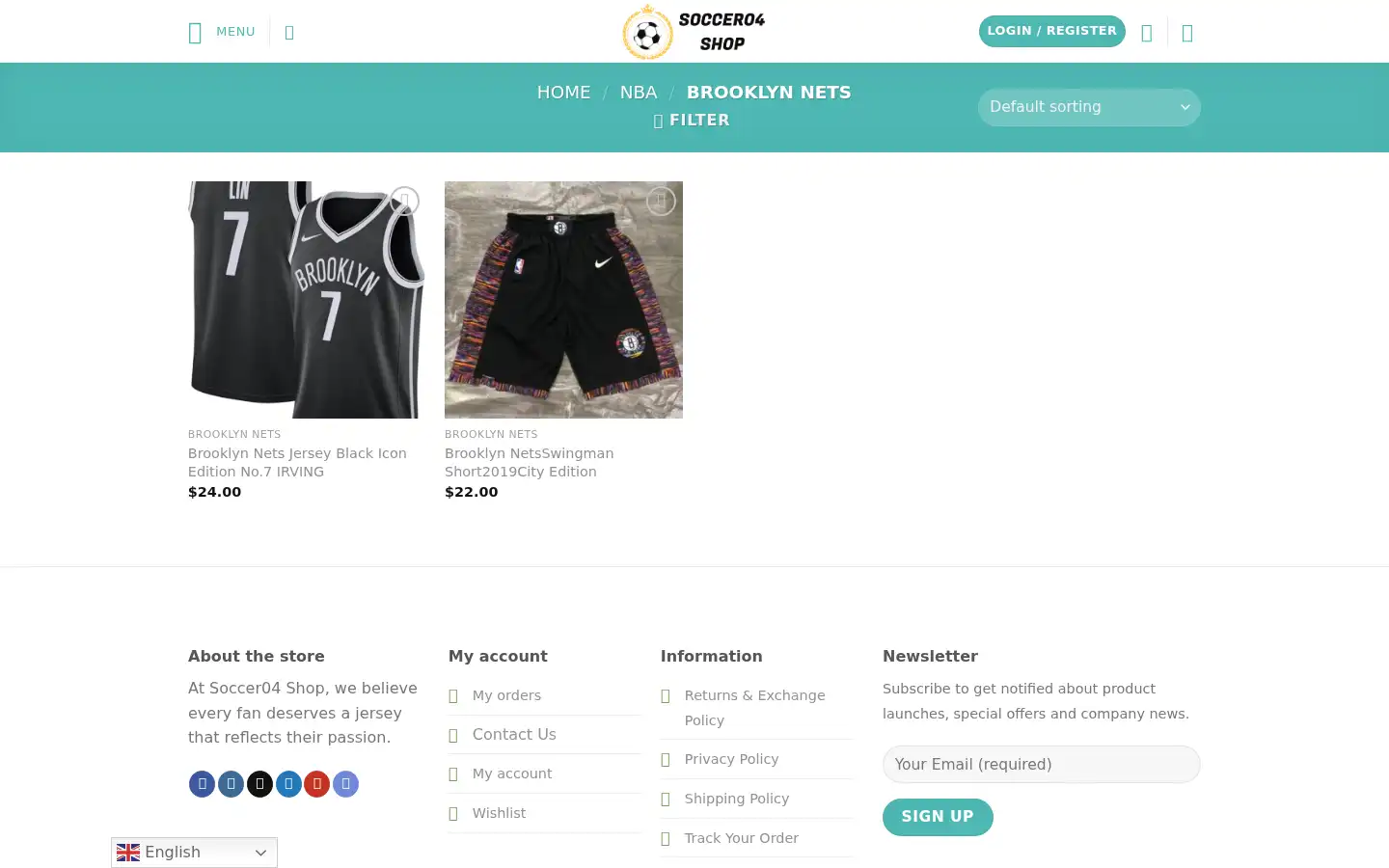 Screenshot of soccer04shop.uk
