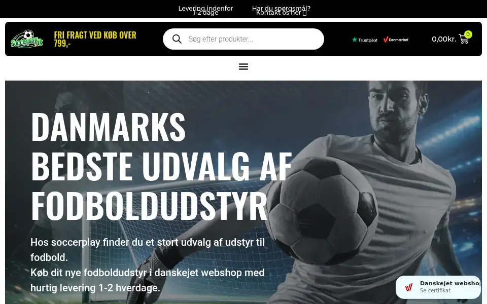 Screenshot of soccerplay.dk
