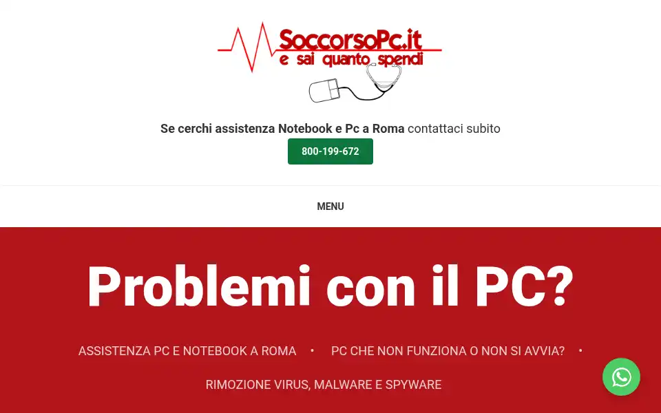 Screenshot of soccorsopc.it