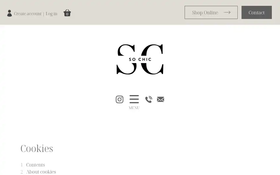 Screenshot of sochicinteriors.co.uk