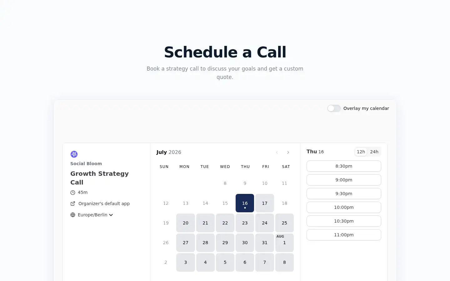 Screenshot of socialbloom.io