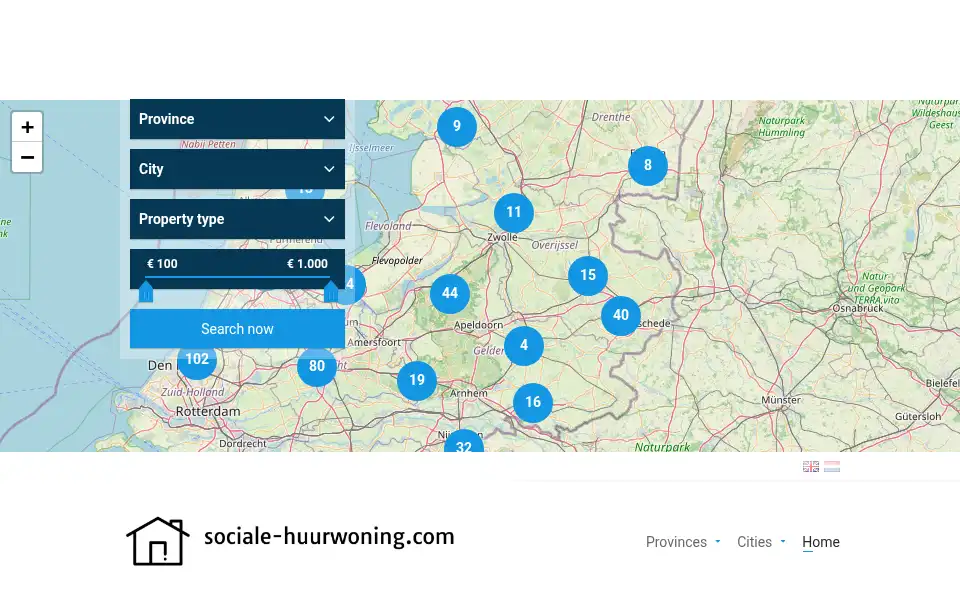Screenshot of sociale-huurwoning.com