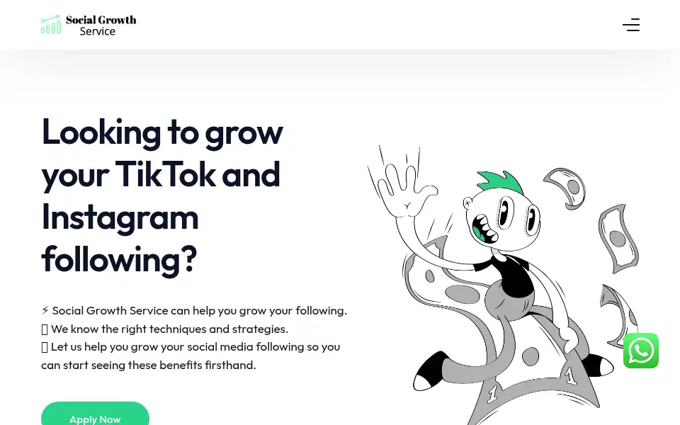Screenshot of socialgrowthservice.com