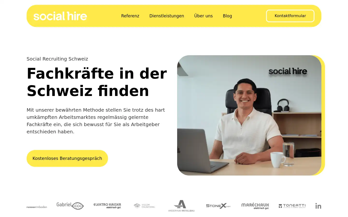 Screenshot of socialhire.ch