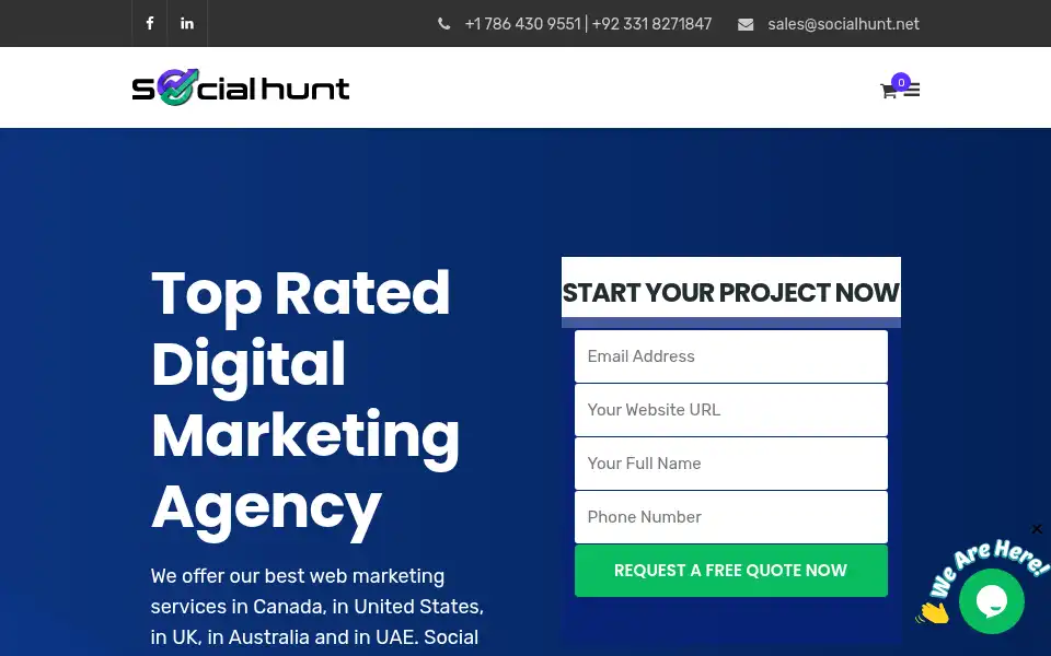 Screenshot of socialhunt.net