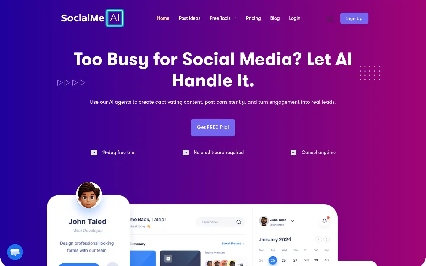 Screenshot of socialmeai.com