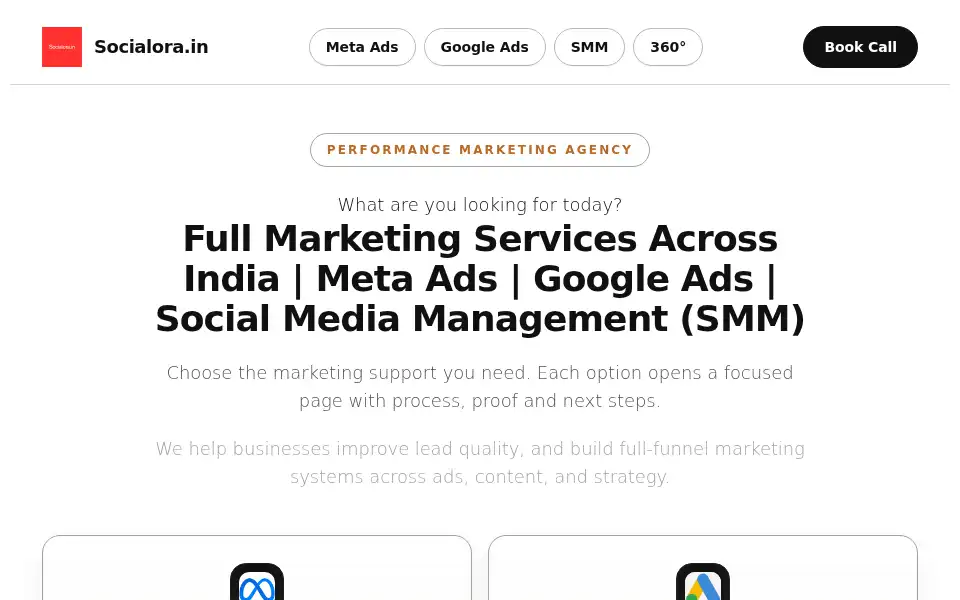 Screenshot of socialora.in