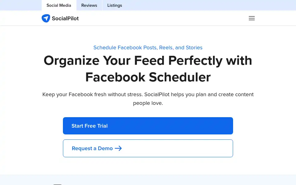 Screenshot of socialpilot.co