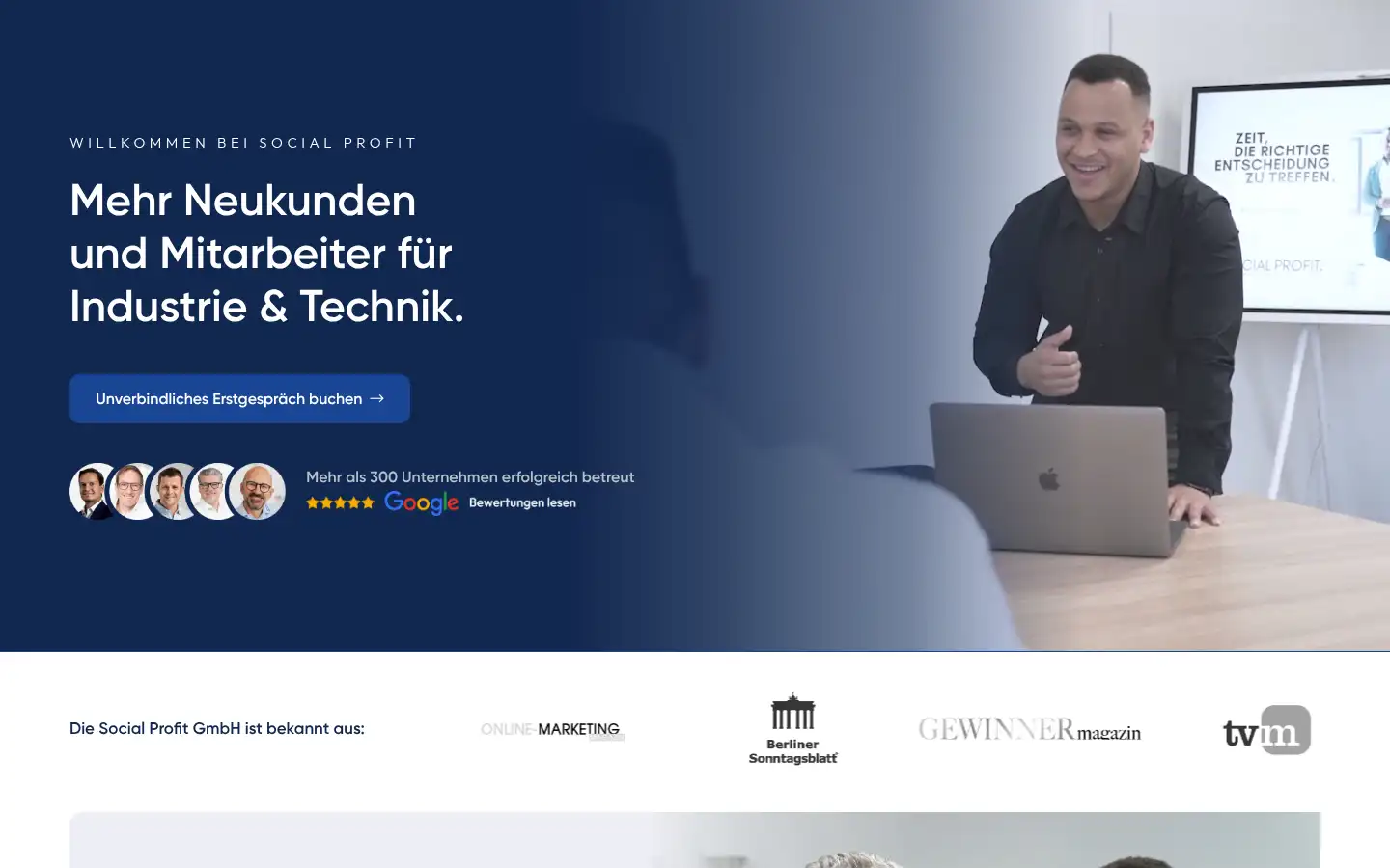 Screenshot of socialprofit-marketing.de