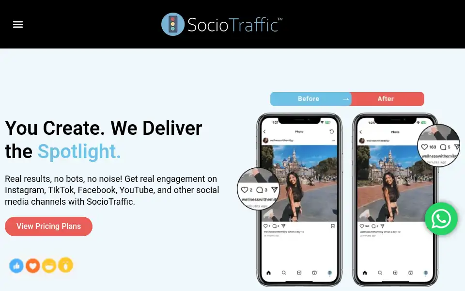 Screenshot of sociotraffic.com