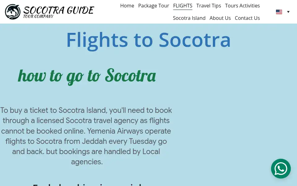 Screenshot of socotraguide.com